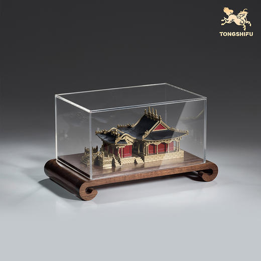 铜师傅 见微系列《五爷庙》 客厅桌面龙王庙寺庙铜工艺品家居摆件 商品图3