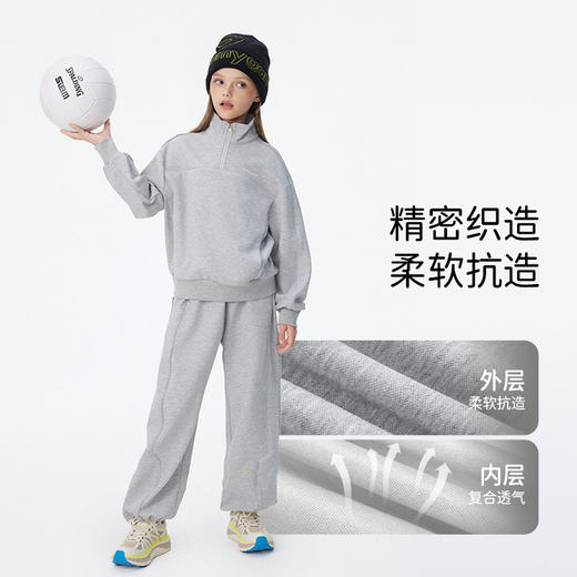 onmygame【小夜猫】儿童裤子男女童休闲运动裤反光套装2024新款 商品图1