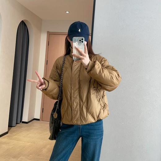 清仓福利无退换！！鲜明立体设计感！2026菱格罗纹立领90白鸭绒羽绒服！ 商品图1