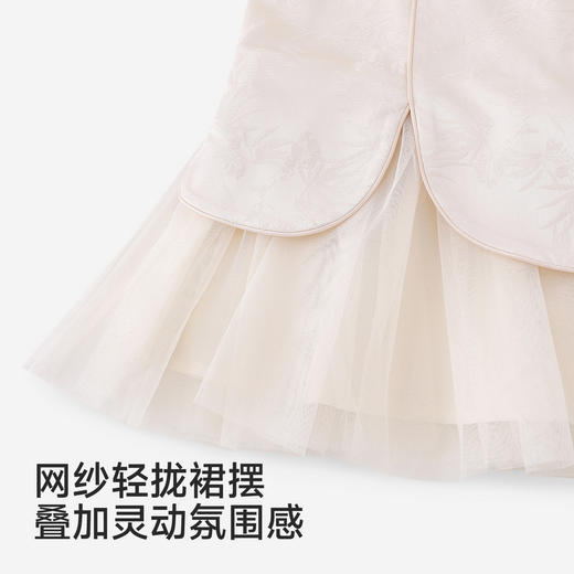 【商场同款】英氏连衣裙新中式长袖纱裙周岁女宝宝礼服可爱新款 商品图2