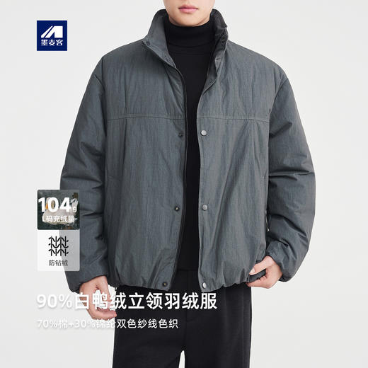 墨麦客男装时尚立领厚款男士羽绒服2025冬新款宽松羽绒服男88933 商品图0