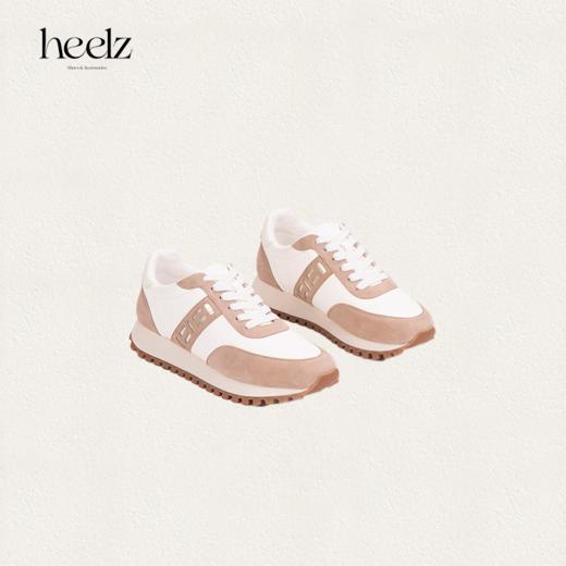 heelz设计师手工鞋履 ｜H繁花设计款真皮运动休闲鞋燕麦色3公分 商品图2
