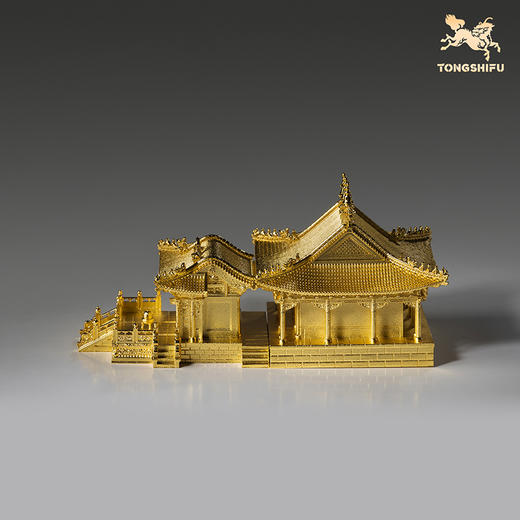 铜师傅 见微系列《五爷庙》 客厅桌面龙王庙寺庙铜工艺品家居摆件 商品图4