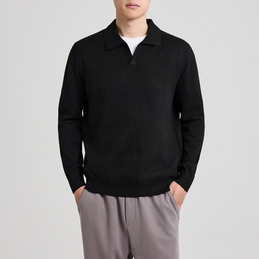 墨麦客男装海鸥领套头毛衣男2025秋季新款马鞍肩男士针织衫21990 商品图1