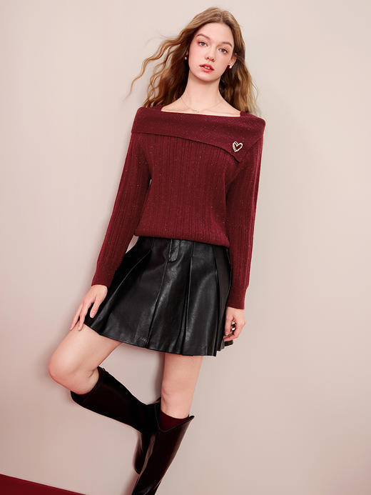 【百图lulu定制】【鸿运针织衫】 新年氛围感红色针织衫 商品图6