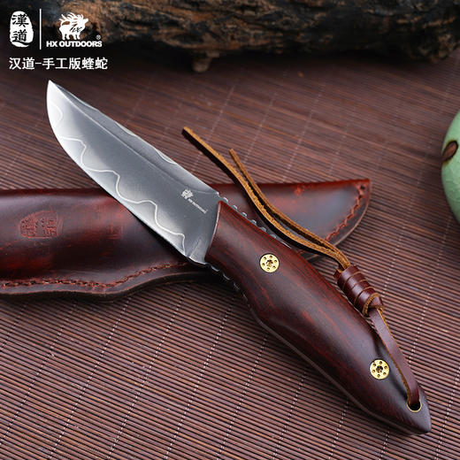 汉道手工版蝰蛇户外战术刀生存刀求生刀具 商品图3