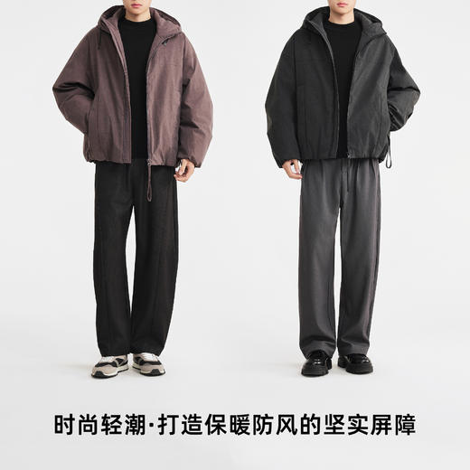 墨麦客男装2025年冬季新款加厚新标白鸭绒连帽羽绒服男士宽松外套 商品图4