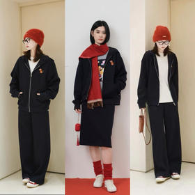 126-3排他性独家圆正 小禾 马上封侯 羊毛复合针织布 高密薄绒 开衫外套/直筒裤/半身裙