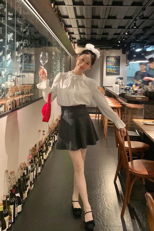 ANSUABEL 甜美立体花朵温柔气质白衬衫 21896 商品图8