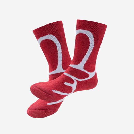 UTO/悠途羊毛流线运动中筒袜秋冬户外训练徒步加厚保暖弹力跑步袜 商品图1