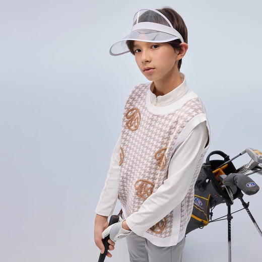 【MQD】【高尔夫】男女童毛织马甲秋季新款儿童柔软亲肤保暖马甲 商品图2