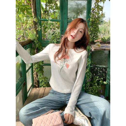 <曾小咸推荐>3.17现货秒杀 ！微信超特价！韩系设计感印花长袖 日常139.99 立减80 秒杀59.99！！ 商品图3