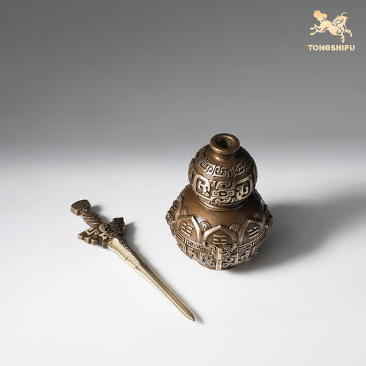 铜师傅 见微系列《养剑葫芦》葫芦把件 桌面摆件装饰工艺品 商品图4