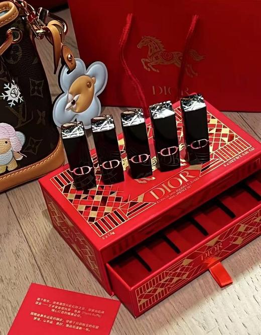 【美丽全开】DIOR/迪奥 2026马年限定丝绒口红礼盒1.5g*5 （#999丝绒#720丝绒#188丝绒#228丝绒#888丝绒）两款礼盒随机发 商品图4