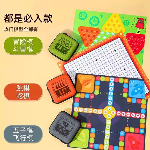「口袋便携棋！数款可选」儿童棋类玩具飞行棋斗兽棋五子棋富翁游戏棋多合一桌游玩具 商品图3
