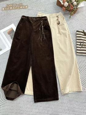 Z52497#复古巴恩风灯芯绒长裤