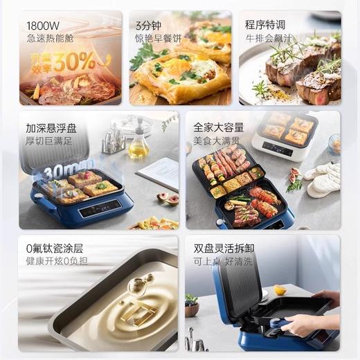 【摩飞新款大容量电饼铛】摩飞新款电饼铛家用双面加热电饼档加深可拆洗烙饼煎饼机三明治机 商品图1
