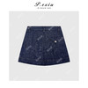 04-1潘依绣丁丁宠粉天丝-亚麻复古摩登压褶丹宁牛仔半身裙 S66331 商品缩略图1