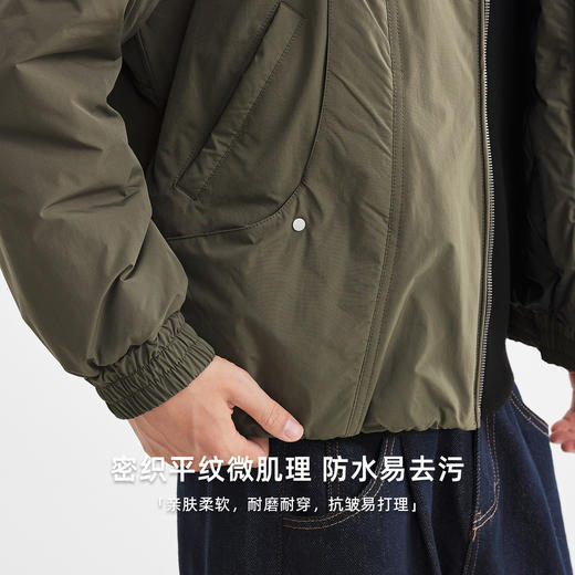 墨麦客男装结构分割棉衣男2025冬季新款时尚翻领男士棉服87737 商品图3