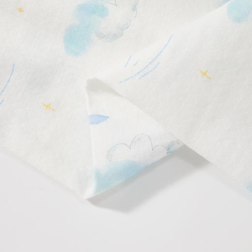 怡比云鲸之境家居长袖开襟套装HY26SPN103白蓝色调（90#-130#） 商品图13