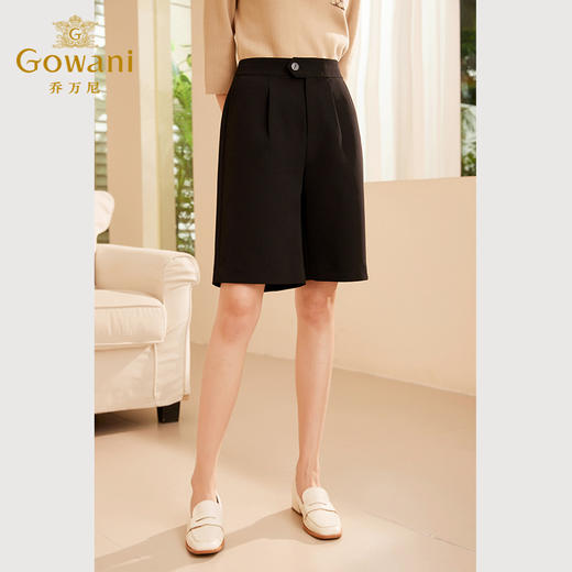 乔万尼都市通勤风宽松百搭五分裤ET3F629 商品图3