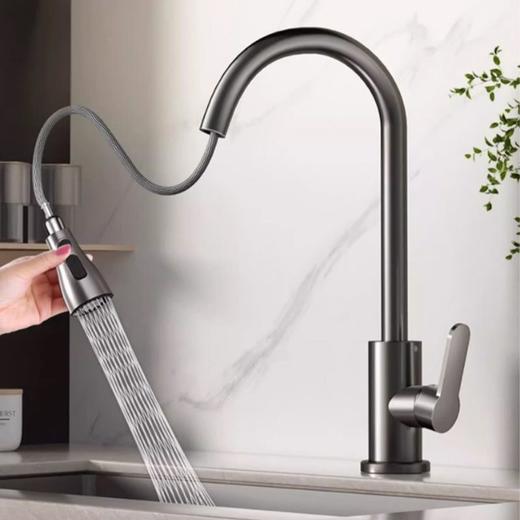 6362夕瑶三档抽拉龙头-枪灰 商品图1