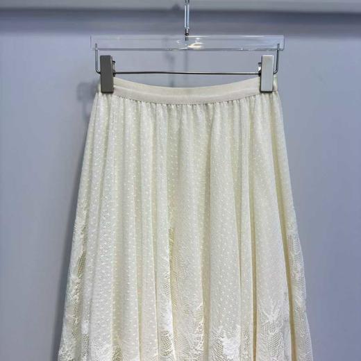 伯妮斯茵 | 优雅复古风 | 网纱蕾丝半身裙 | 大摆百褶设计 | 镂空蕾丝工艺 | 约会通勤|SC1B02 商品图5