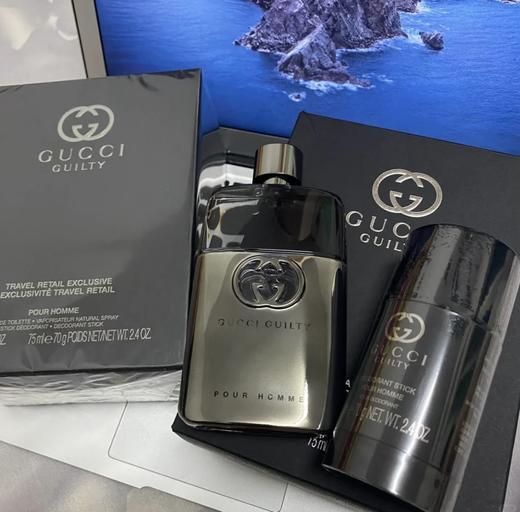 Gucci罪爱男士淡香水套盒90ml+75g香膏木质香水送礼 商品图1