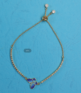 【彼达思】景之蓝 浮光蝶链手链 珐琅饰品