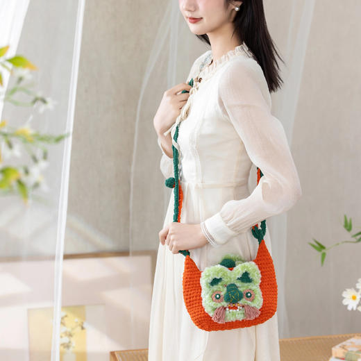 苏苏姐家云绒虎头包手工DIY钩针编织毛线团单肩斜挎包自制材料包 商品图1