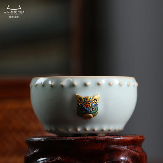 问鼎鼎峰系列天青猪首战鼓杯（诸事顺遂） 商品图0