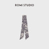 ROMI STUDIO“儒雅之间”100%真丝花卉印花手工挑边长丝巾 428D7002 商品缩略图1