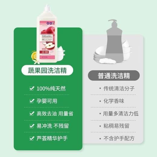 蔬果园阳光富士果蔬餐具净1.28kg*2瓶特惠装-4490冷水去油  母婴适用 一瓶多用 商品图4