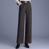 大码窄版直筒裤女2025新款高腰阔腿裤中年妈妈春秋毛呢裤子小个子 商品缩略图3