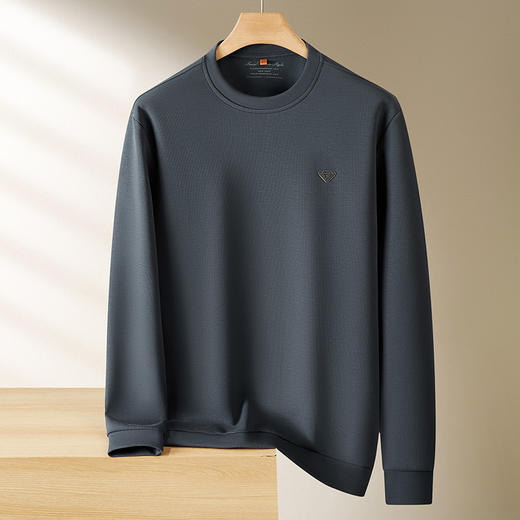 【DWP】大依优型大码男装圆领卫衣简约休闲百搭棉质长袖打底衫上衣 商品图4