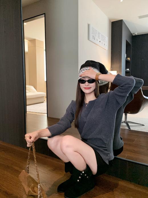 <曾小咸推荐>2.7现货秒杀 ！微信超特价！2色韩系收腰长袖针织衫 日常129.99 立减50 秒杀79.99！！ 商品图14