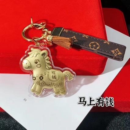 足金999黄金发财小马挂件暴富招财2026马年钥匙扣马上有钱引流款 商品图0