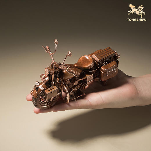铜师傅 见微系列《不朽之旅（C款）》机车模型 创意家居紫铜摆件 商品图5