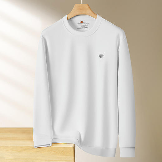 【DWP】大依优型大码男装圆领卫衣简约休闲百搭棉质长袖打底衫上衣 商品图1