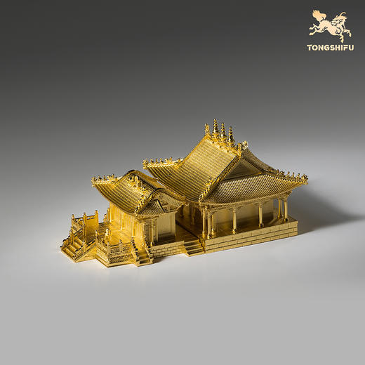 铜师傅 见微系列《五爷庙》 客厅桌面龙王庙寺庙铜工艺品家居摆件 商品图5