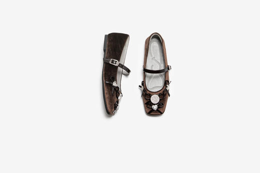 MIO米奥玛丽珍鞋一字带低跟甜美蝴蝶结金属单鞋女M254401602 商品图6