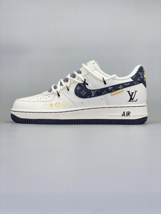 【年终清仓福利】NIke Air Force 1 '07 Low “LV联名——蓝勾抽绳”空军一号 专供外贸渠道 全掌内置蜂窝气垫 纯正版型 商品图0