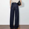 「高货sh」全新升级【铂金会员220/天猫289/差价69】(73942)洛诗琳气质高腰阔腿裤2026春季新款复古丹宁蓝显瘦直筒裤 商品缩略图4