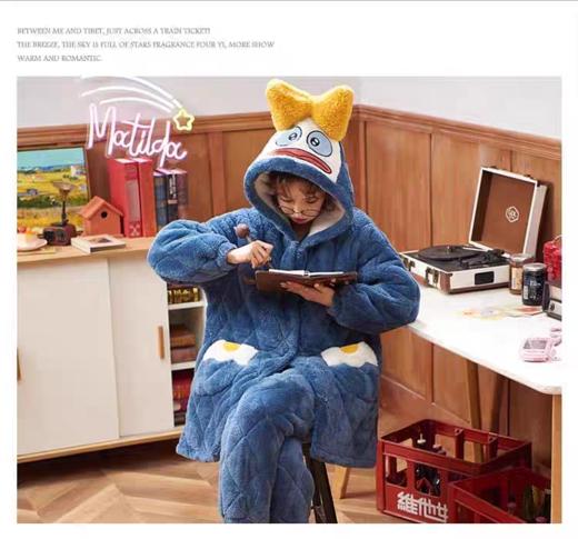 【YW】无忧购“清仓福利”秋冬季三层加厚珊瑚绒夹棉卡通可爱女士睡衣套装（截单后3-5天发货) 商品图1