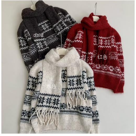 新年必备战袍！AVANN阿曼 新年欢乐毛衣 费尔岛毛衣/开衫毛衣针织衫（下单72小时发货）【2.5号-2.25号春节停发】 商品图7