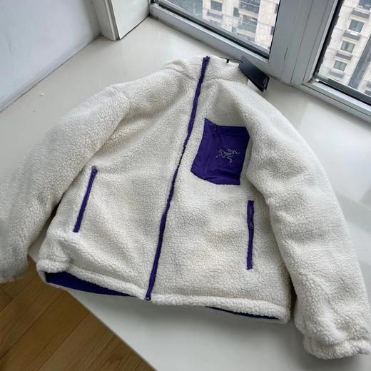 F012823高克重保暖情侣男女同款立领羊羔绒外套 商品图7