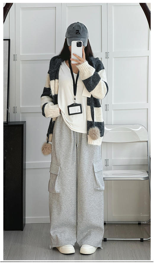 【YW】无忧购2026早春新款百搭宽松显瘦口袋工装裤女8601（截单3-5天发货) 商品图8