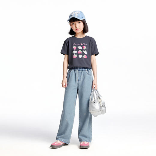 女童全腰牛仔单裤夏季新款安奈儿童装EG626677 商品图3