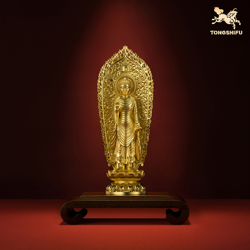 铜师傅 见微系列《妙相梵容》客厅如来佛祖铜摆件 家居铜工艺品