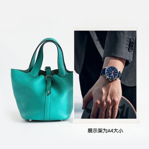 【95新】Hermes爱马仕孔雀绿银扣菜篮子Picotin 18手提包女士240126NJS06 商品图12